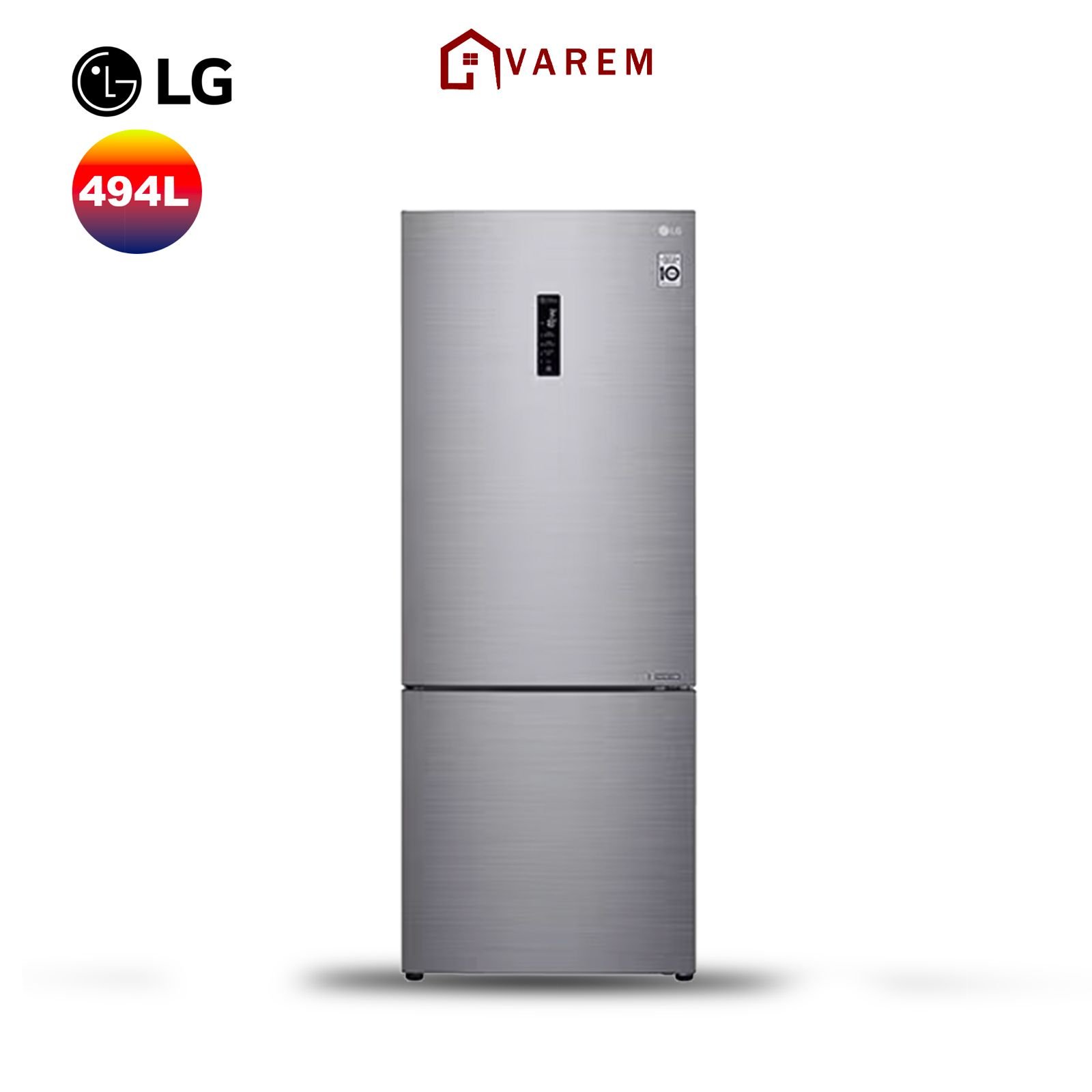 Réfrigérateur à congélateur en bas LG 455L GR-B639NLCM, design moderne, technologie No Frost, idéal pour une cuisine au Maroc.