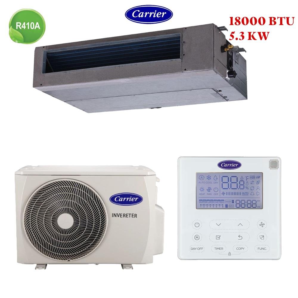 Climatiseur Gainable Carrier 18000 Btu Inverter 5.3 Kw