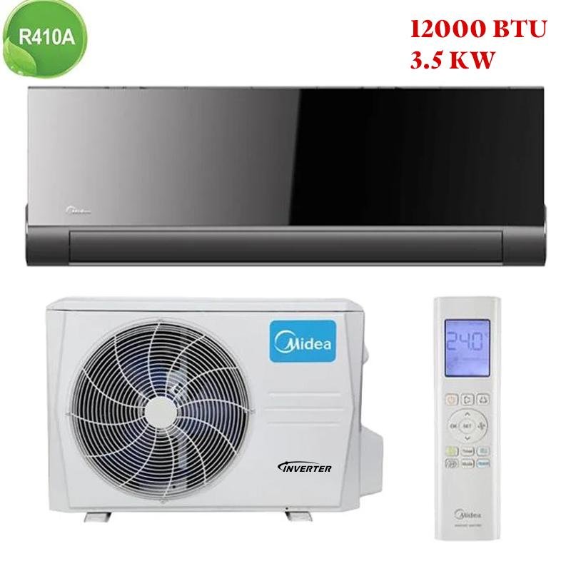 Climatiseur Midea 12000 Btu Inverter Black Mirror