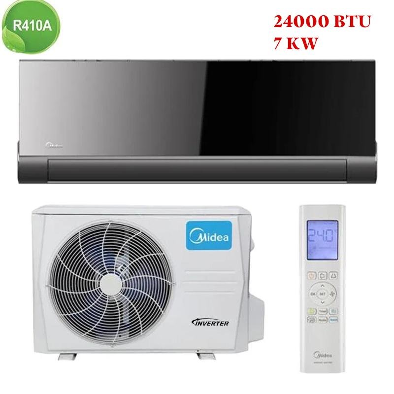 Climatiseur Midea 24000 Btu Inverter Black Mirror