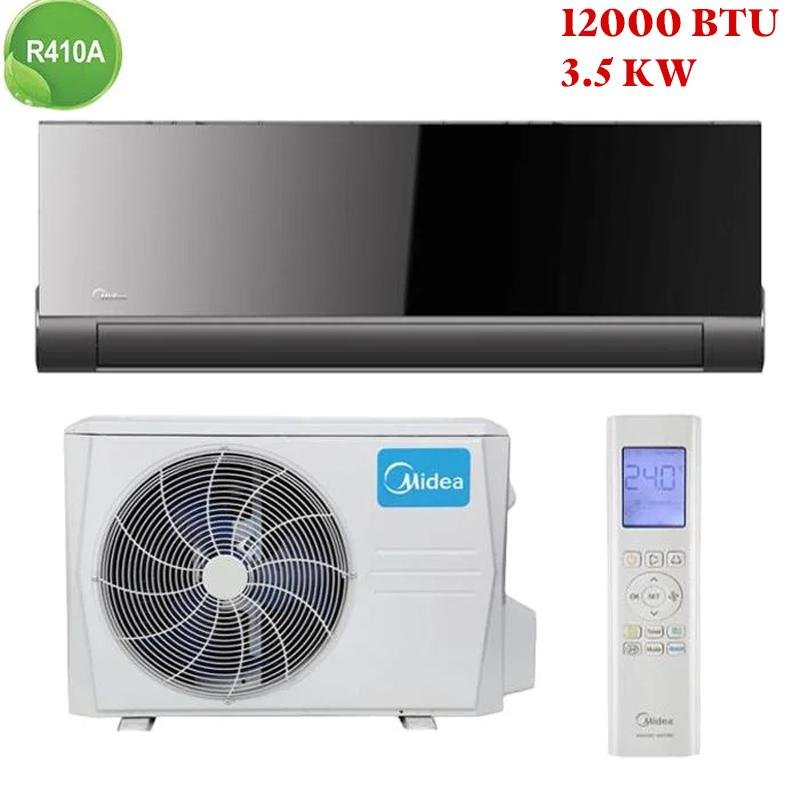 Climatiseur Split Mural Midea 12000 btu Black Mirror