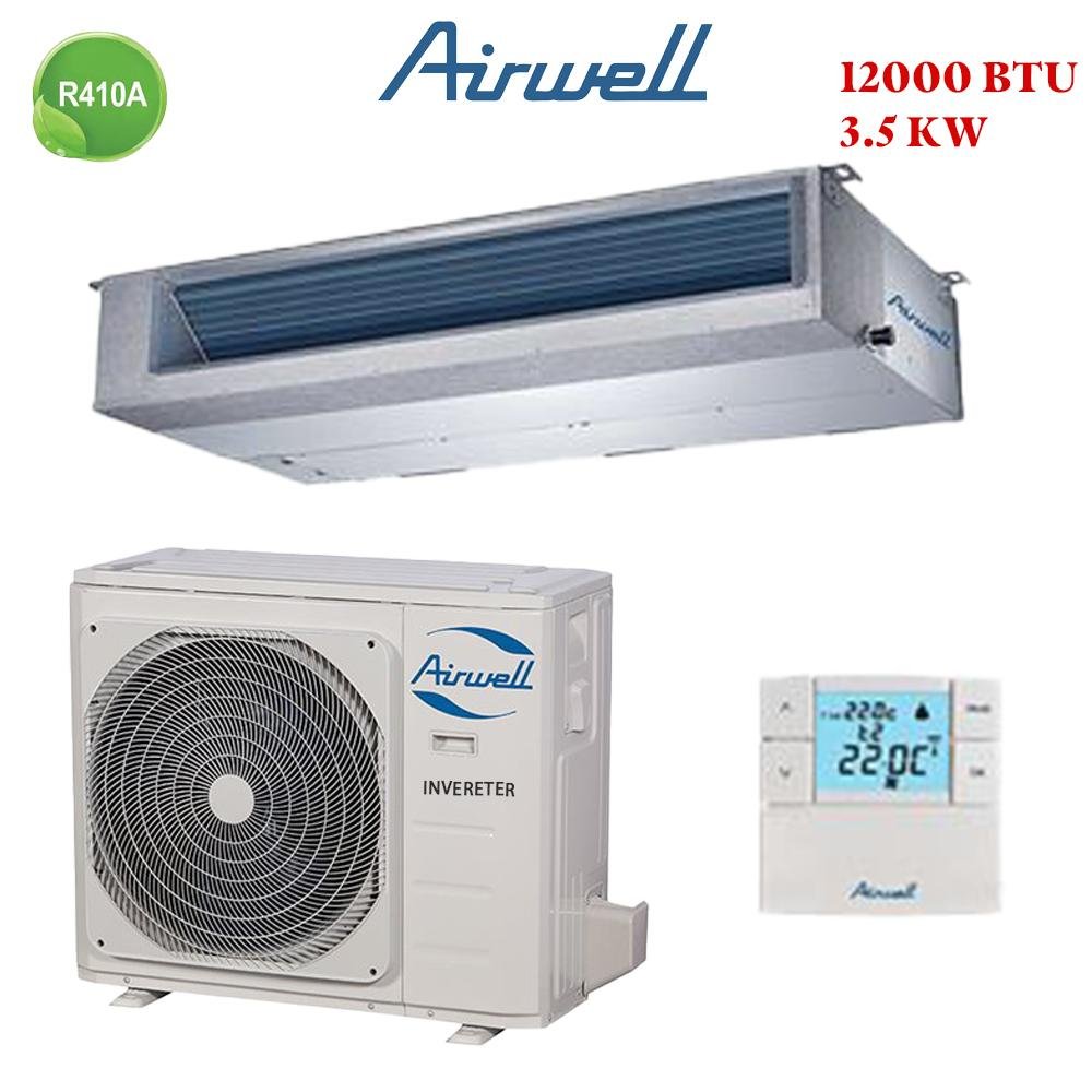 Climatiseur gainable Airwell 12000 btu inverter 3.5 kw