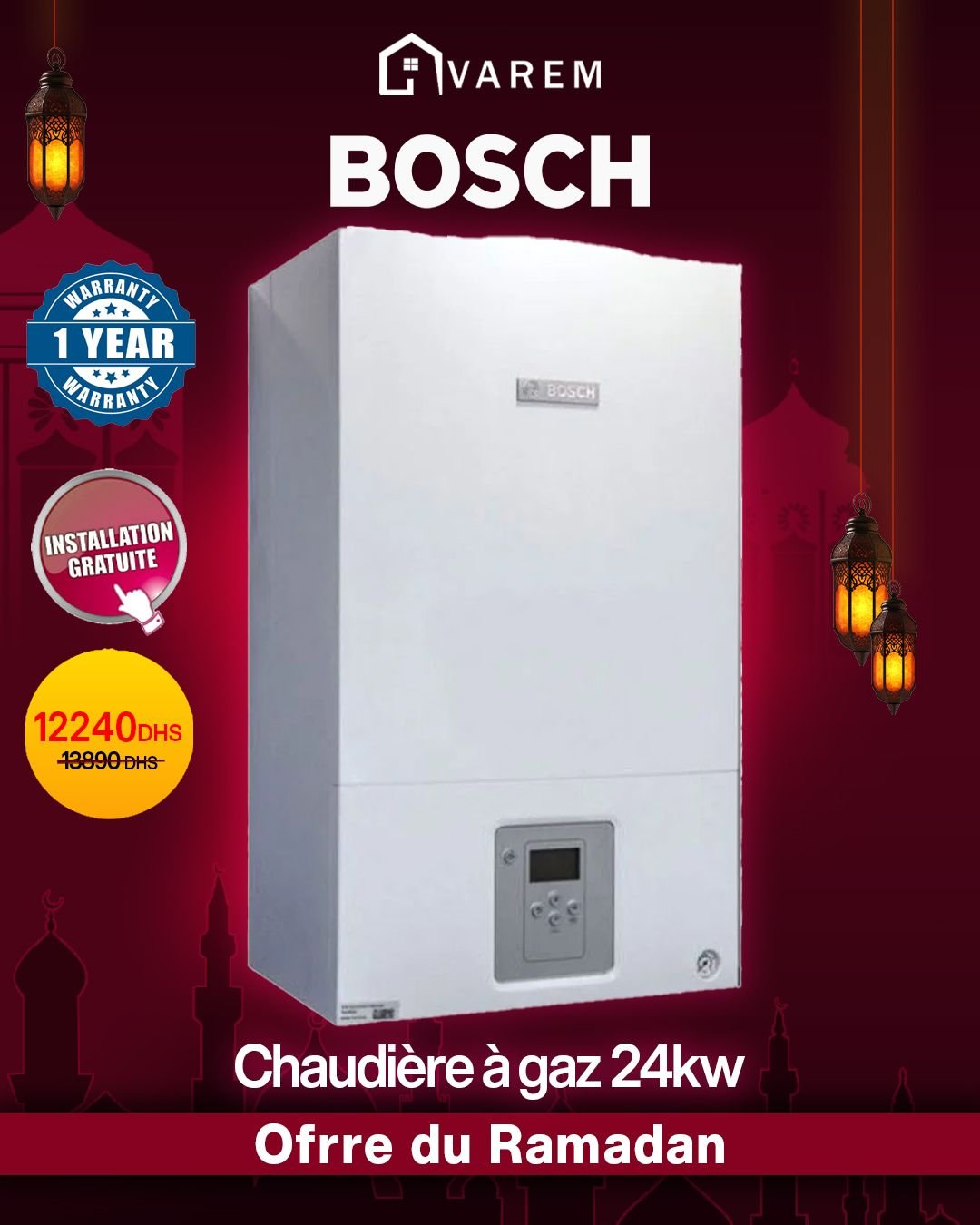 chaudière à Gaz Bosch WBN6000-24C RN chaudière à Gaz Bosch WBN6000-24C RN