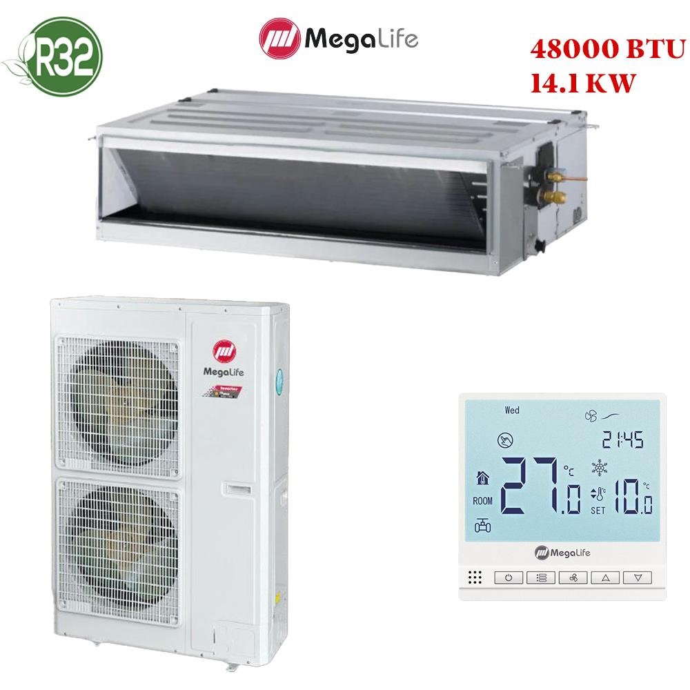 climatiseur gainable Mégalife 48000 btu inverter R32