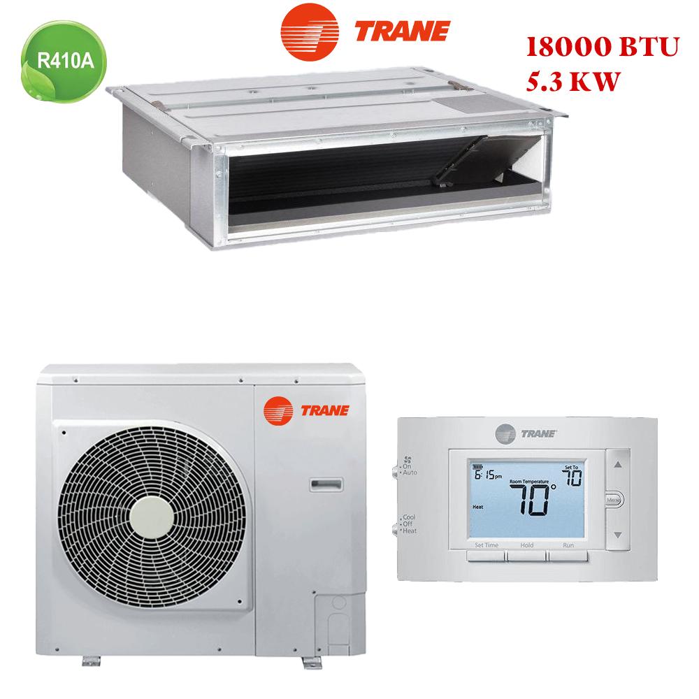 Climatiseur Gainable TRANE 18000 BTU On/Off – La solution idéale pour un confort discret et performant. Avec sa capacité de 18000 BTU, il est parfait pour climatiser des surfaces de 35 à 48 m². Conçu pour s’intégrer dans les faux plafonds, il offre une esthétique soignée tout en garantissant une distribution homogène de l’air.