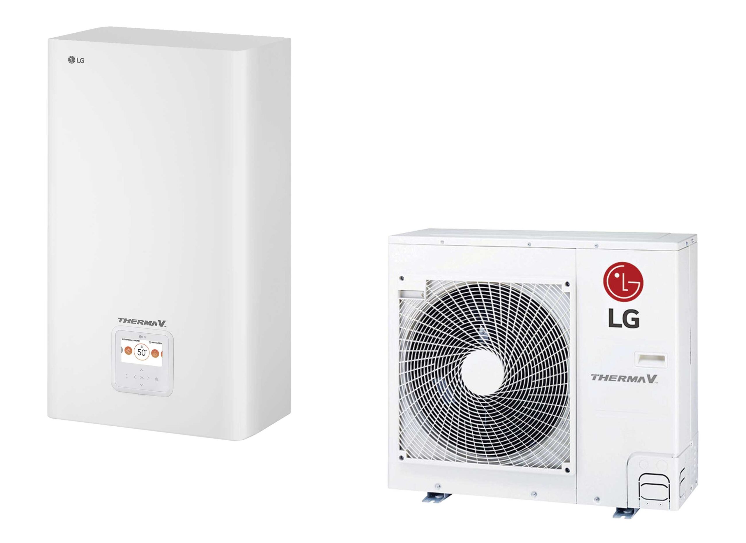 Pompe à chaleur air-eau LG Therma V 5 kW avec Hydro Kit pour chauffage et eau chaude, idéale pour un confort thermique au Maroc.