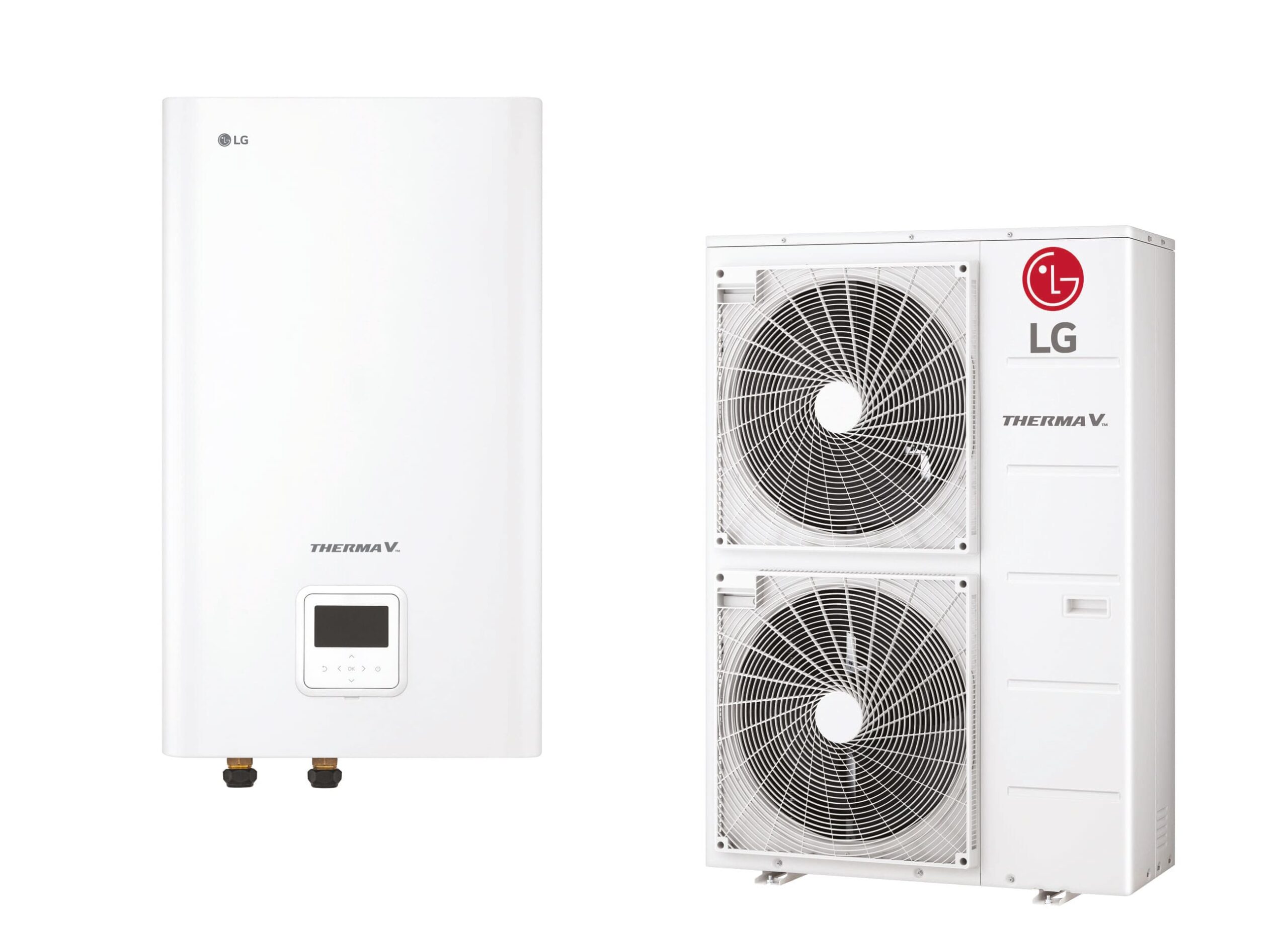 Pompe à chaleur air-eau LG Therma V 12 kW avec hydro kit, système de chauffage performant et écologique pour maisons au Maroc.