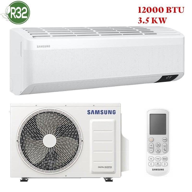 Climatiseur Samsung WindFree 12000 BTU - confort sans courant d’air, économie d'énergie, air purifié, design élégant.