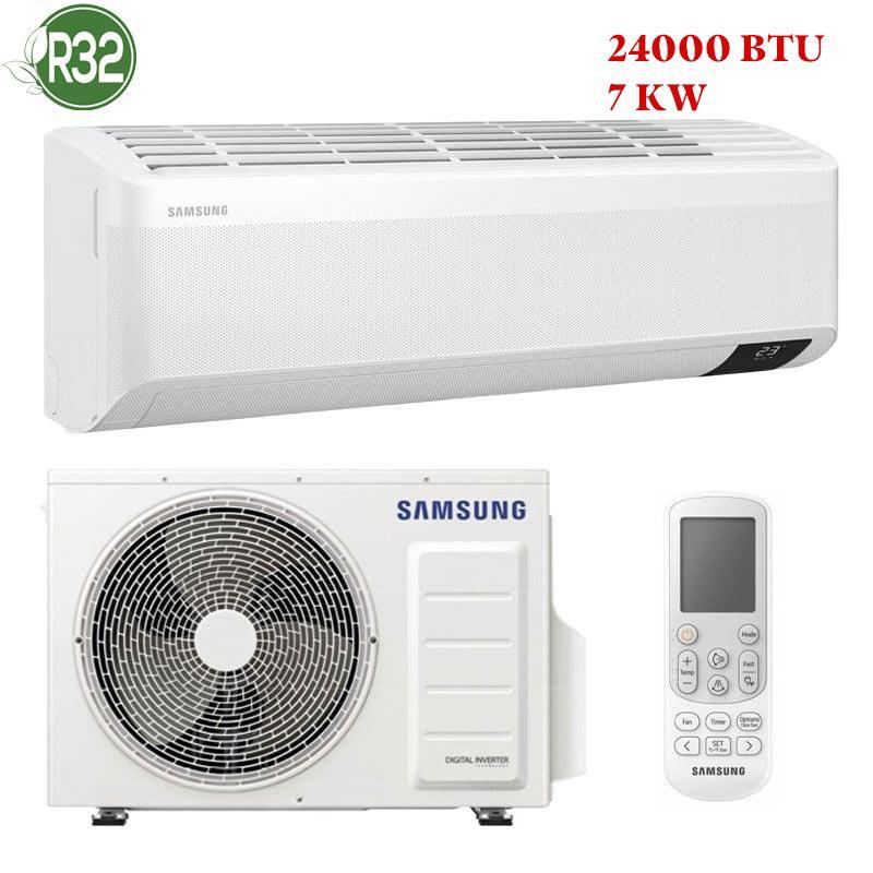 Climatiseur Samsung WindFree 24000 BTU - Refroidissement sans courant d'air, technologie Inverter, et efficacité énergétique.