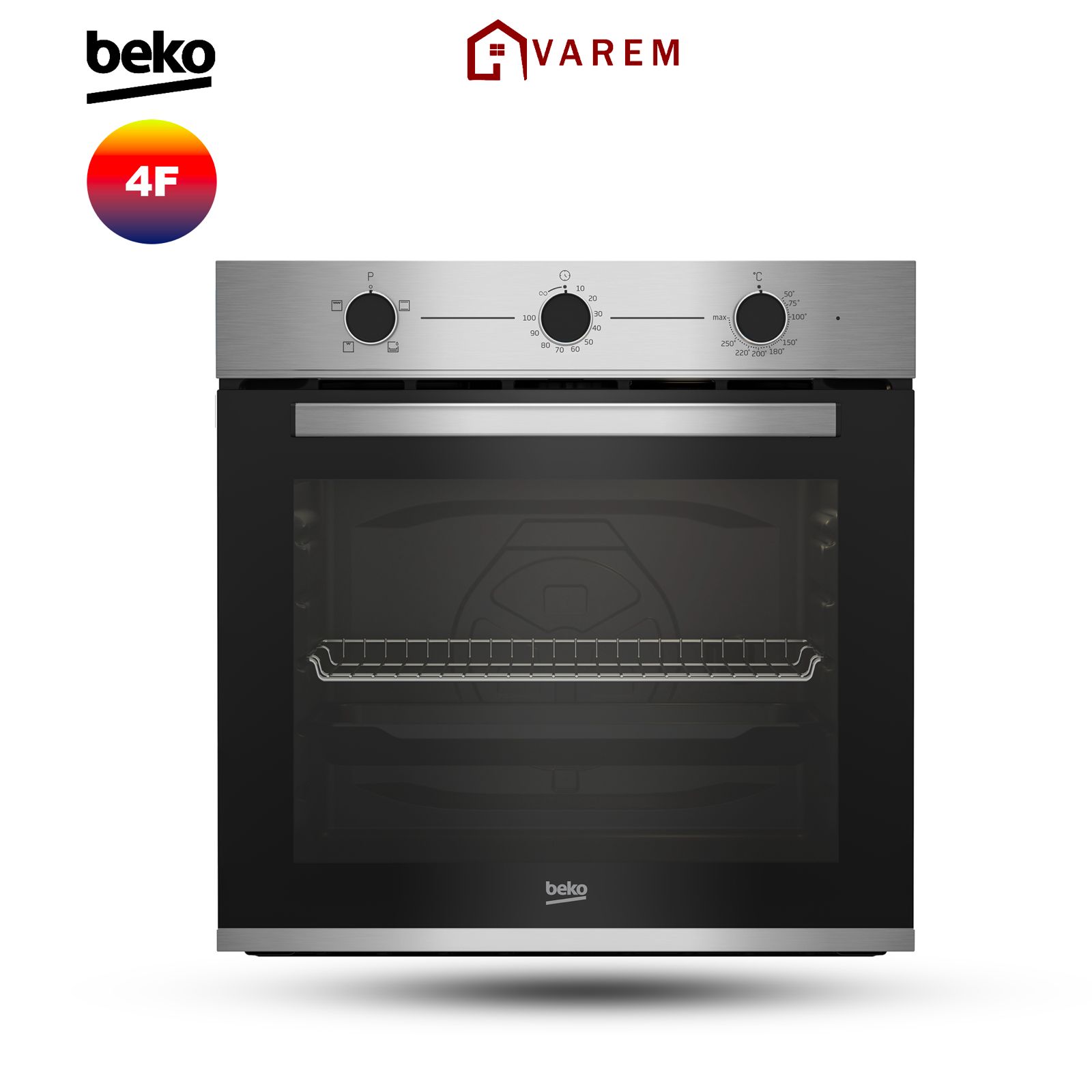 Four encastrable BEKO 4 fonctions inox BBIC12100XD pour des performances de cuisson optimales au Maroc.