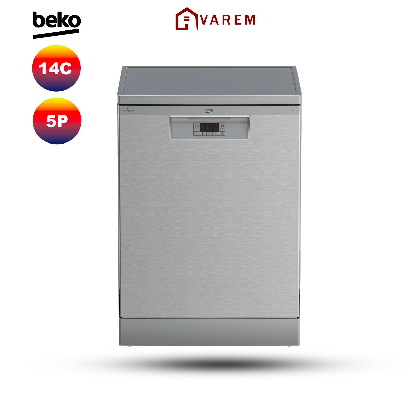 Lave-vaisselle BEKO 14 Couverts 5 Programmes Silver BDFN15430X avec grande capacité, design moderne argenté, garantie 2 ans, et installation gratuite.