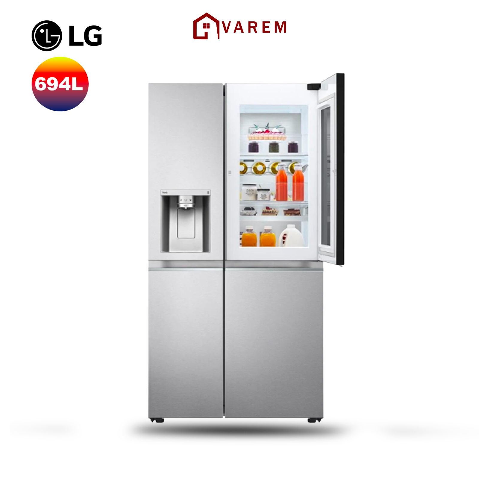 Réfrigérateur LG InstaView Door-in-Door GR-X257CSES, 635 L, design moderne, technologie innovante pour une cuisine haut de gamme au Maroc.