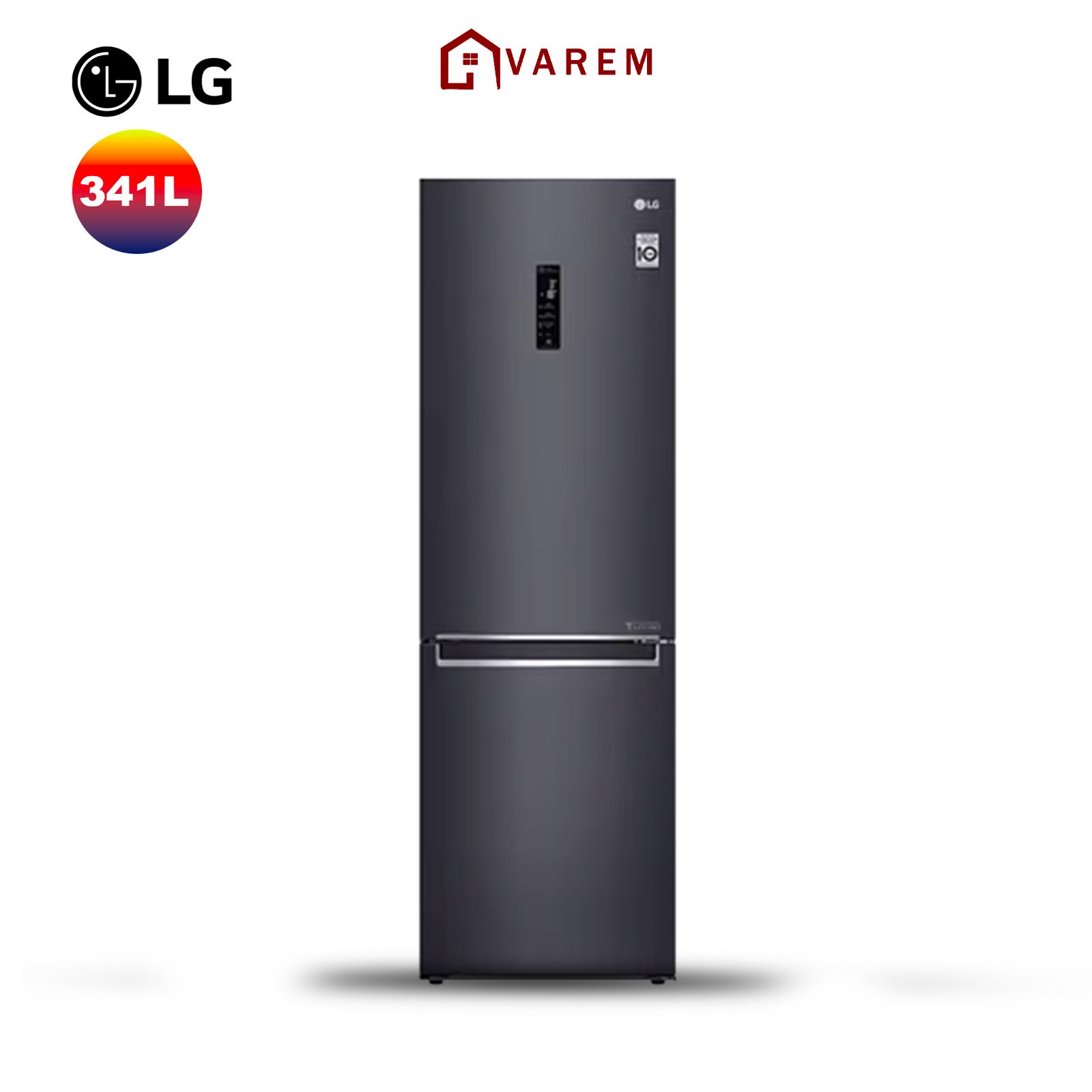 Réfrigérateur combiné LG 341L GR-B479NQDM avec design moderne, technologie No Frost et faible consommation énergétique, idéal pour la cuisine au Maroc.