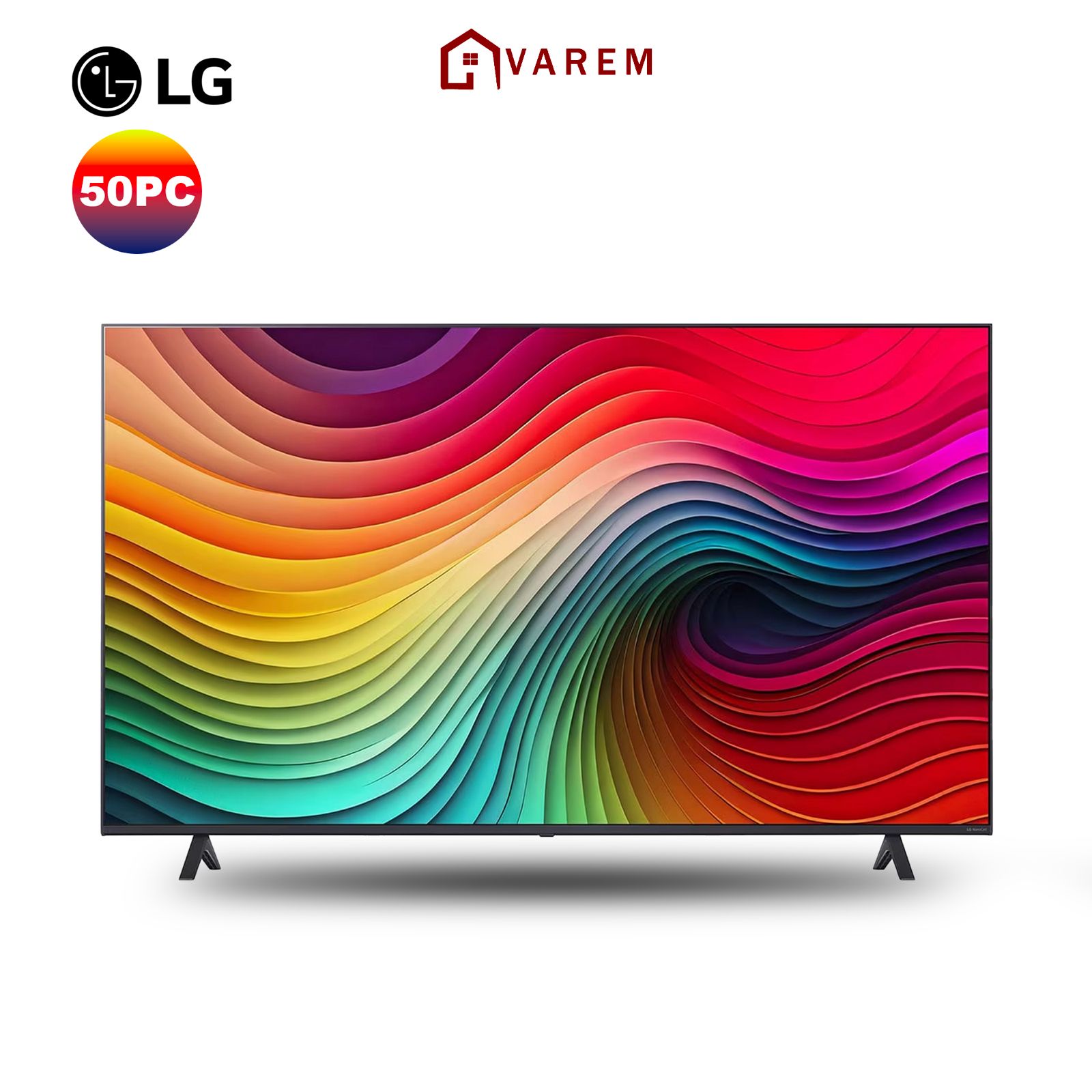 Smart TV LG NanoCell NANO80 4K 50 pouces, couleurs éclatantes et performances optimales.