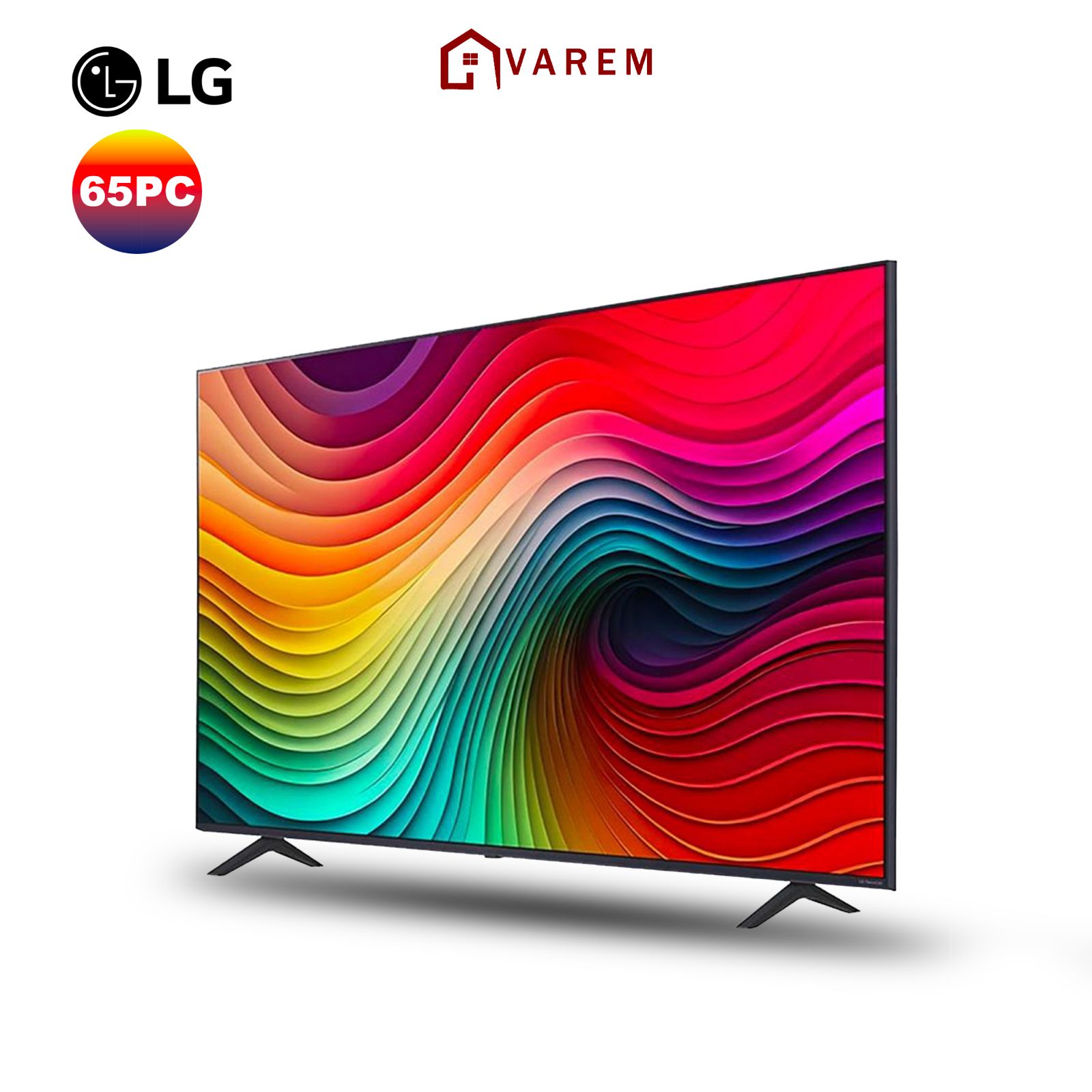 Smart TV LG NanoCell NANO80 4K 65 pouces - 65NANO80T6A, couleurs vives, HDR10 Pro, AI ThinQ, design moderne.