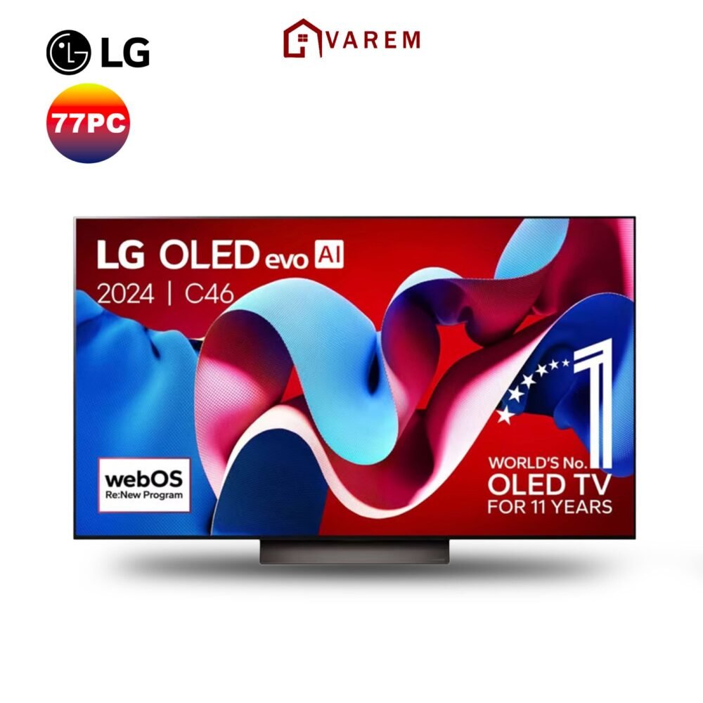 Smart TV LG OLED evo C4 4K 77 pouces - Technologie OLED evo, processeur α9 Gen5 AI, Dolby Vision, Dolby Atmos, pour une expérience visuelle unique.