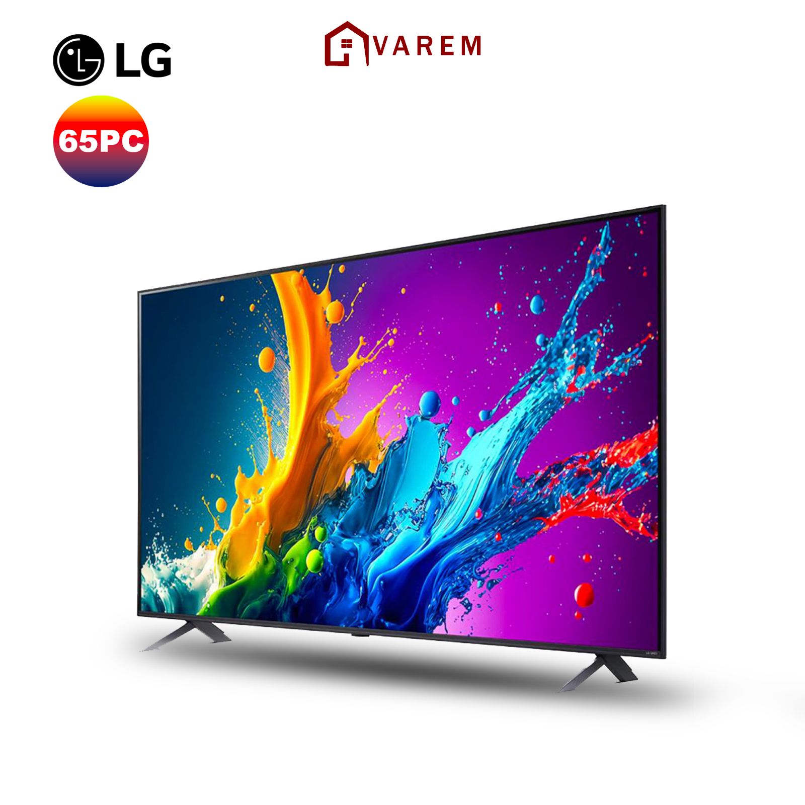 Smart TV LG QNED QNED80 4K 65 pouces - 65QNED80T6B avec technologie NanoCell et Quantum Dot pour une expérience de visionnage optimale.