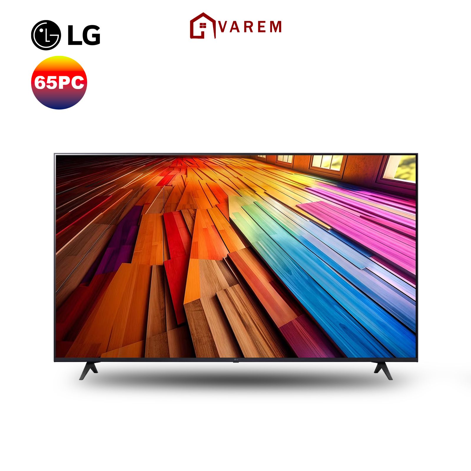 Smart TV LG UHD AI UT80 4K 65 pouces avec HDR10 Pro, AI et télécommande magique.