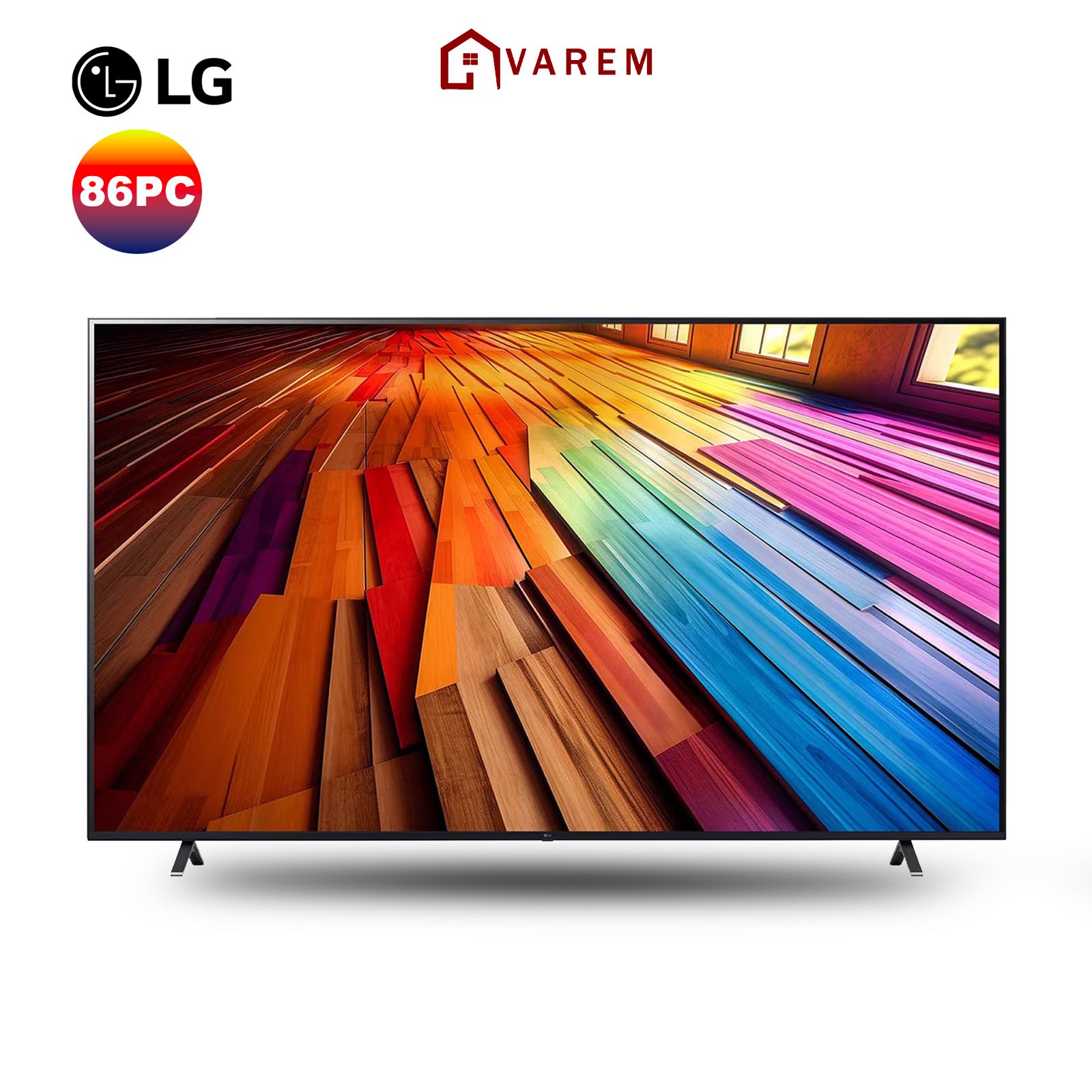 Smart TV LG UHD AI UT80 4K 86 pouces, écran ultra-large pour une expérience immersive, design élégant et technologies avancées.